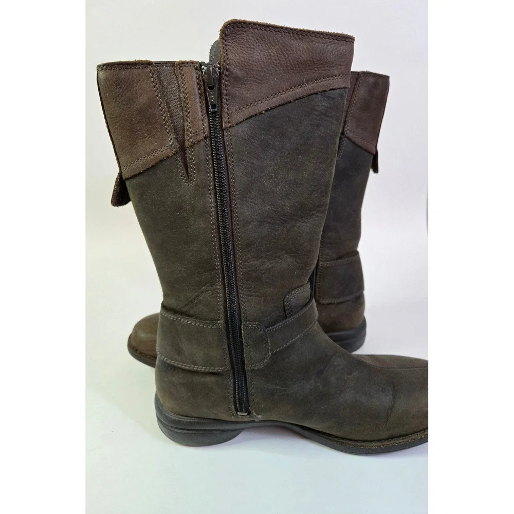 Merrell Espresso Waterproof Brown Leather Mid Calf Buckle Boots Womens 9 J69128